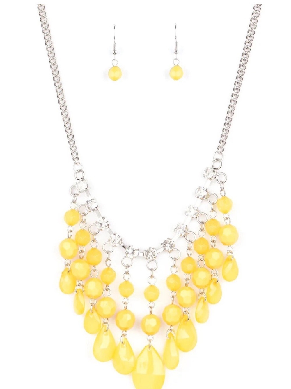 Social Network Yellow Necklace Set